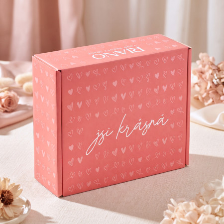 Dárková krabice - box - Jsi krásná, růžová, velká