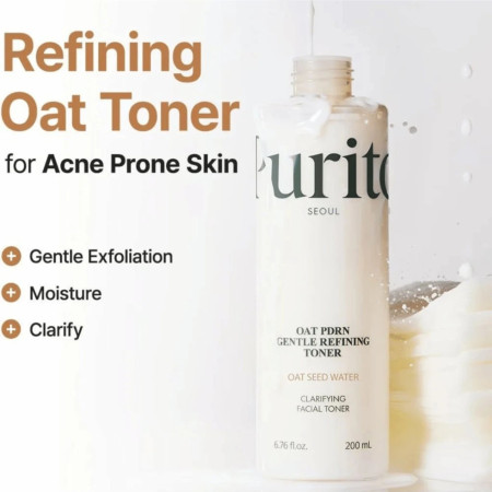 Purito Seoul pleťový toner, Oat PDRN Gentle Refining Toner, 200ml