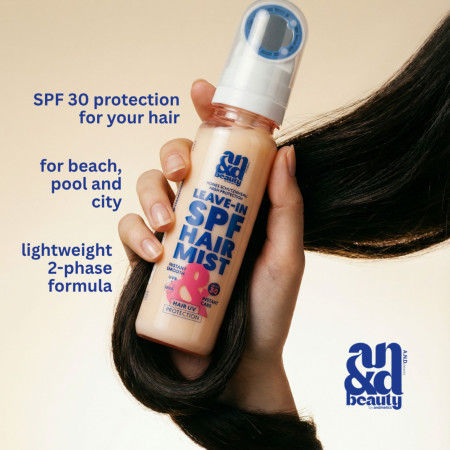 AN&D vyživujúca hmla na vlasy s ochranou SPF30, Leave-in SPF Hair Mist, 100ml