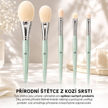 Iaréa sada prírodných štetcov na líčenie z kozích chlpov na pudrové produkty, by Yaroslava B