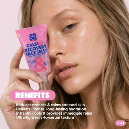AN&D regeneračná ukľudňujúca gélová jelly emulzia po opaľovaní, Calm & Recover Face Jelly, 