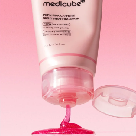 Medicube zlupovacia nočná pleťová maska s PDRN a kofeínom, Pink Caff. Night Wrap. Mask 75ml