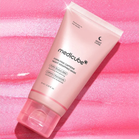 Medicube zlupovacia nočná pleťová maska s PDRN a kofeínom, Pink Caff. Night Wrap. Mask 75ml