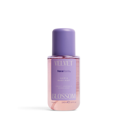 Face Facts voňavá hmla na vlasy a telo, Hair & Body Mist – Velvet Blossom, 240 ml