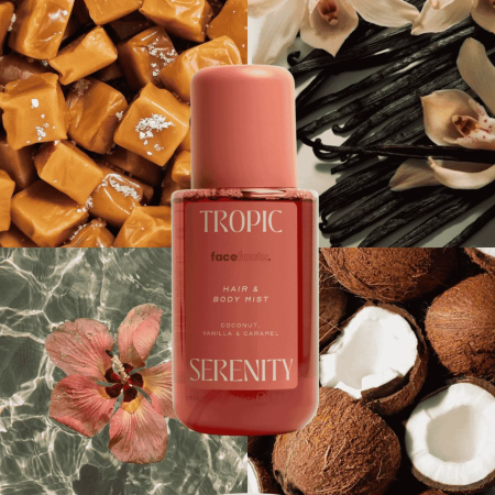 Face Facts voňavá hmla na vlasy a telo, Hair & Body Mist – Tropic Serenity, 240 ml