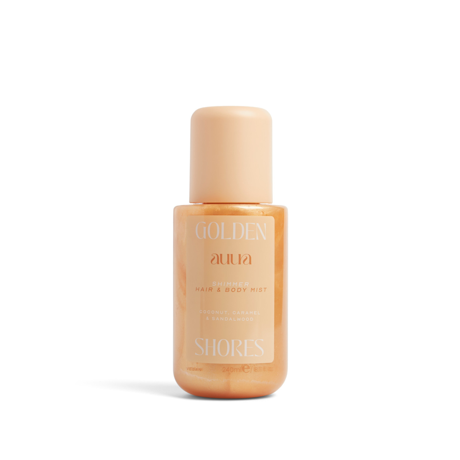 Face Facts voňavá trblietavá hmla na vlasy a telo Auura Shimmer – Golden Shores, 240 ml