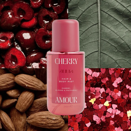 Face Facts voňavá hmla na vlasy a telo, Auura Hair & Body Mist – Cherry Amour, 240 ml