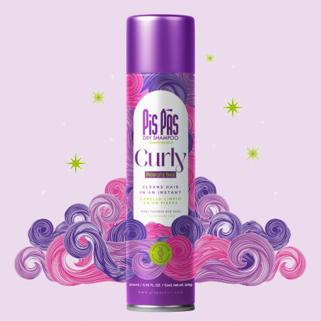 Pis Pas suchý šampón na vlasy, Curly, 200ml