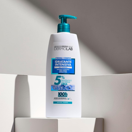 DermoLab intenzívne hydratačný telový krém s panthenolom a ureou, 400 ml