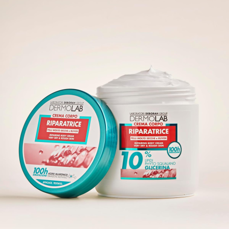 DermoLab regenerační tělový krém pro suchou pokožku s Lipidy, Phyto Squalanem, 400ml