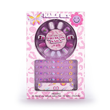 Tri Coastal darčeková sada na nechty vo vianočnom balení, Nails Set – Purple, 1 ks