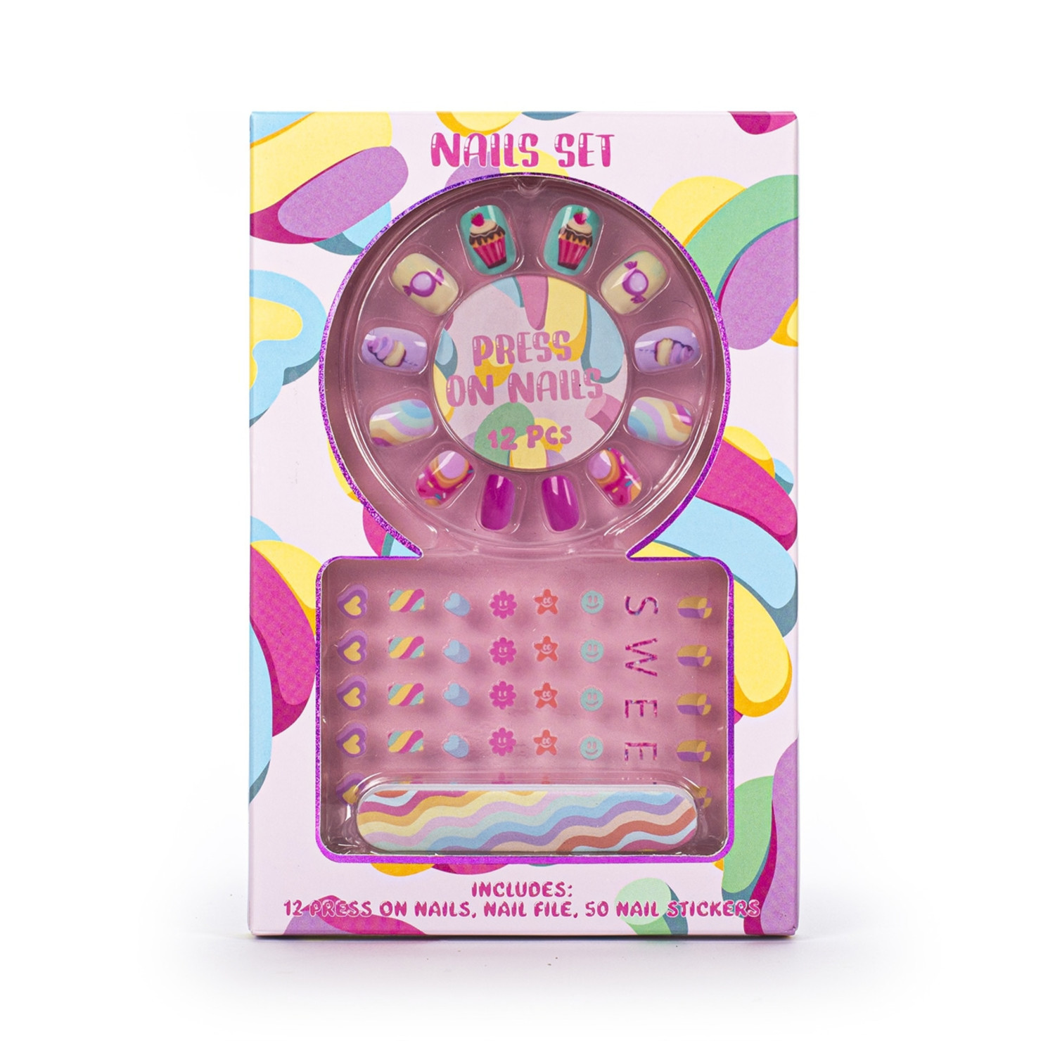 Tri Coastal darčeková sada na nechty vo vianočnom balení, Nails Set – Pink, 1 ks