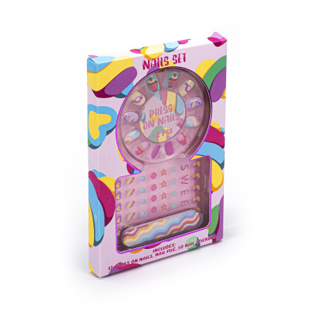 Tri Coastal darčeková sada na nechty vo vianočnom balení, Nails Set – Pink, 1 ks
