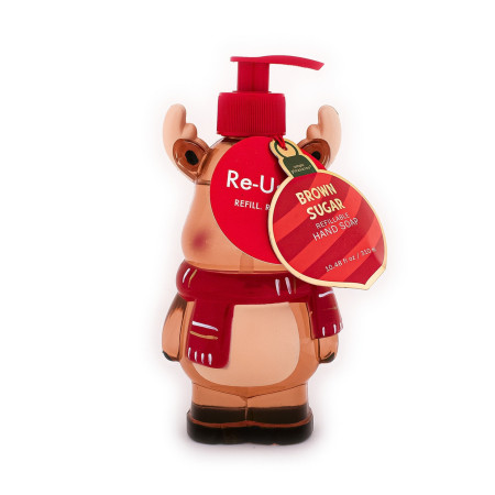 Tri Coastal tekuté mydlo na ruky vo vianočnom dizajne, Brown Sugar – Reindeer, 310 ml