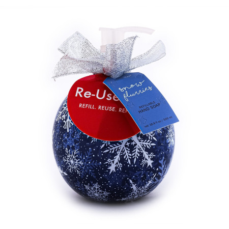 Tri Coastal tekuté mydlo na ruky vo vianočnom dizajne – guľa, Snow Flurries, 500 ml