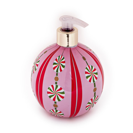 Tri Coastal tekuté mydlo na ruky vo vianočnom dizajne – guľa, Peppermint Swirl II., 500 ml