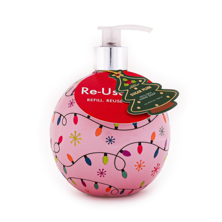 Tri Coastal tekuté mydlo na ruky vo vianočnom dizajne – guľa, Sugared Plum, 500 ml