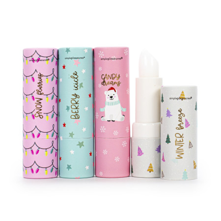Tri Coastal darčeková sada balzamov na pery vo vianočnom balení, Lip Balm Collection – Pink, 4×3g