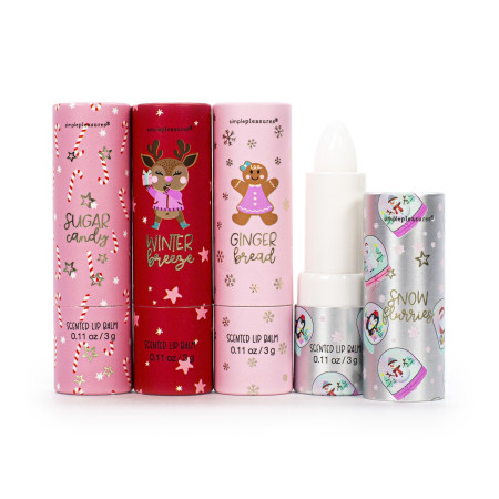 Tri Coastal darčeková sada balzamov na pery vo vianočnom balení, Lip Balm Collection – Blue, 4×3g