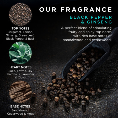 Baylis & Harding darčeková sada pre mužov, Black Pepper & Ginseng Men's The Essentials Tin Kit Gift Set, 4ks