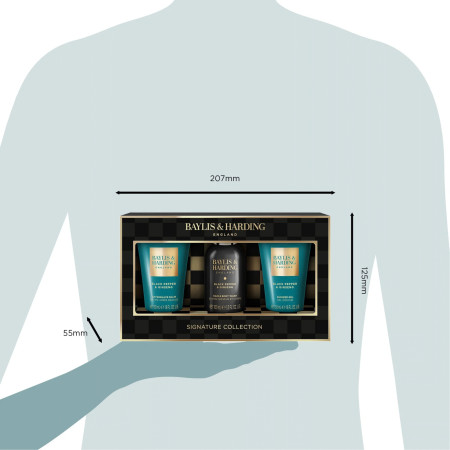 Baylis & Harding darčeková sada pre mužov, Black Pepper & Ginseng Men's Luxury Mini Trio Gift Set, 3ks