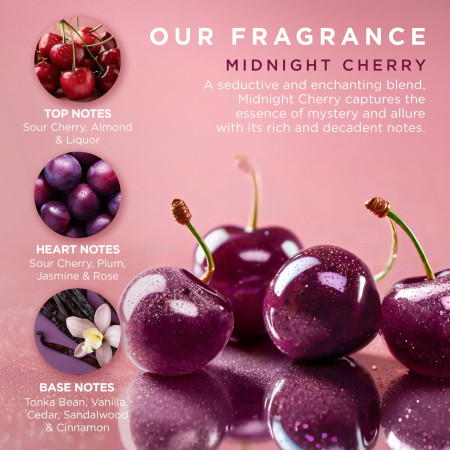 Baylis & Harding darčeková sada, Wild Cherry & Vanilla Gift Wrapped Candlelit Bathing, 4ks