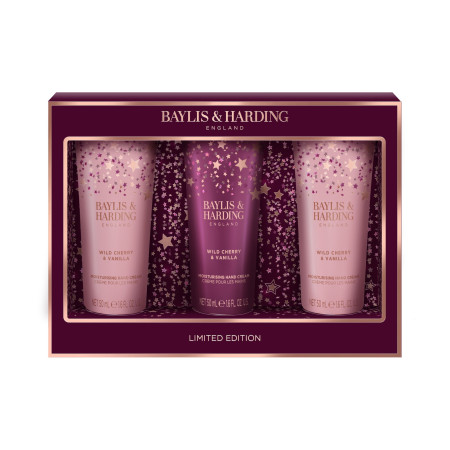 Baylis & Harding darčeková sada, Wild Cherry & Vanilla Luxury Hand Treats Gift Set, 3x50ml