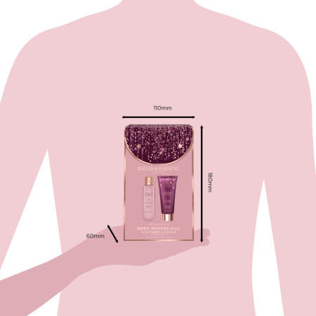 Baylis & Harding darčeková sada, Wild Cherry & Vanilla Luxury Body Pamper Duo Gift Set, 2ks