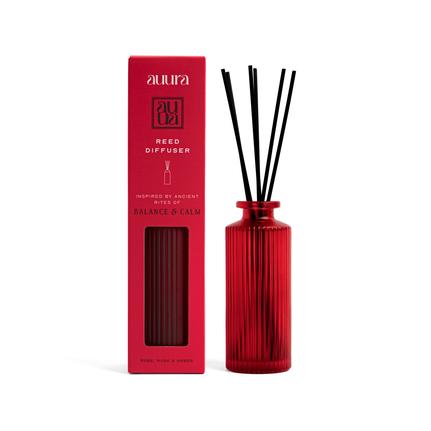 Face Facts Auura vonný difuzér s tyčinkami, Balance & Calm, Rose, Musk & Amber, 150 ml