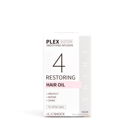 Headshock obnovujúci olej na vlasy pre všetky typy vlasov, Plex System Bond 4, 30ml