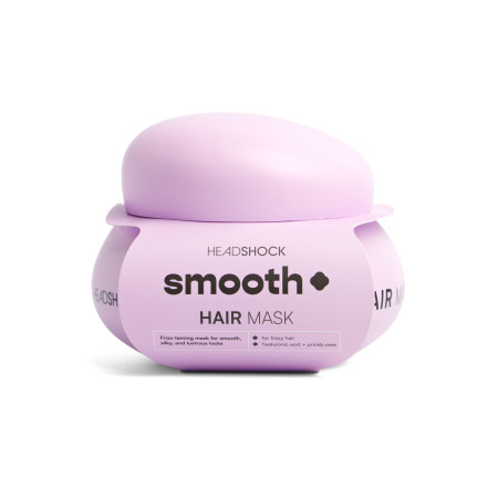 Headshock uhladzujúca maska na krepovité vlasy s kyselinou hyalurónovou, Smooth, 200ml