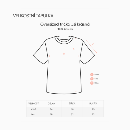 Riano oversized tričko Si krásna, 100 % bavlna, krémovobiele