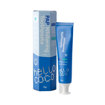 Hello Coco bieliaca zubná pasta bez fluoridu a peroxidu s PAP a hydroxyapatitom, Mäta, 75g
