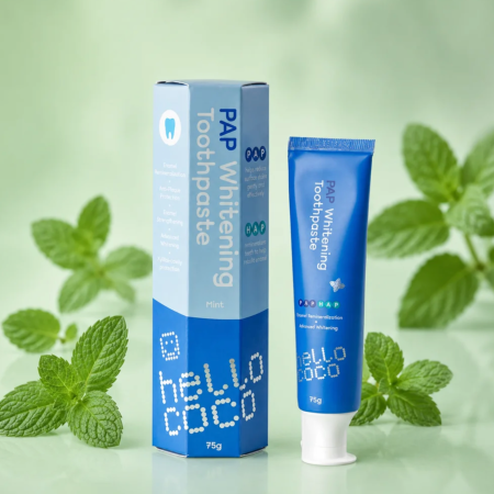 Hello Coco bieliaca zubná pasta bez fluoridu a peroxidu s PAP a hydroxyapatitom, Mäta, 75g