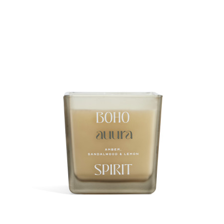 Face Facts Auura vonná sviečka, Boho Spirit, Amber, Sandalwood & Lemon, 200g