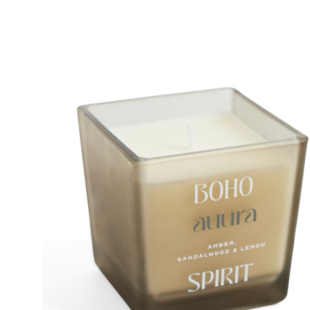 Face Facts Auura vonná sviečka, Boho Spirit, Amber, Sandalwood & Lemon, 200g