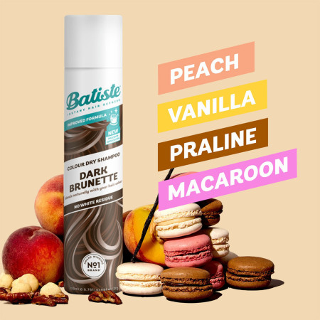 Batiste suchý šampón pre tmavo hnedé vlasy, 200ml