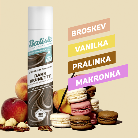 Batiste suchý šampón pre tmavo hnedé vlasy, 200ml