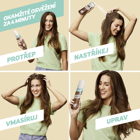 Batiste suchý šampón pre stredne hnedé vlasy, 200ml