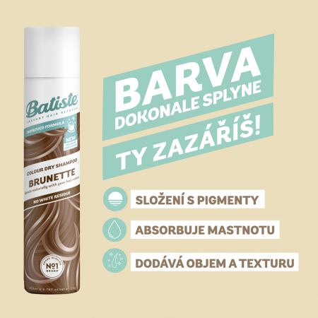 Batiste suchý šampón pre stredne hnedé vlasy, 200ml