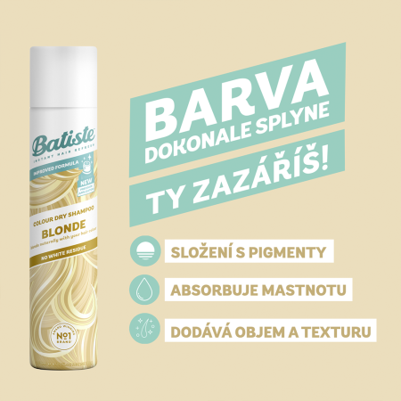 Batiste suchý šampon pro blond vlasy, 200ml 