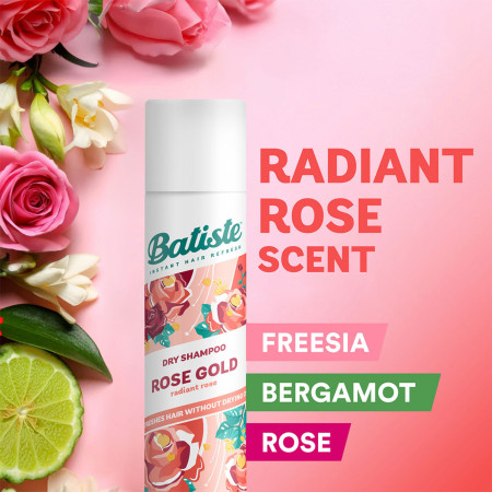Batiste suchý šampón Rose zlaté, 200ml