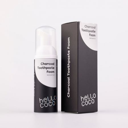 hello coco čistiaca pena na zuby s aktivným uhlím, 50ml, Mint